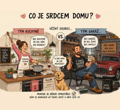 Jak začít s návrhem interiéru? Kuchyní, nebo garáží? A proč je důležité vědět, co je srdcem vašeho bydlení