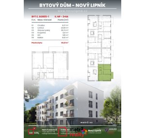 Byt 3+kk na prodej, Lipník nad Bečvou Na Výsluní, 69 m²