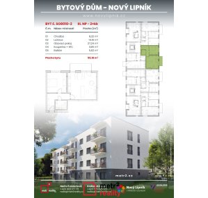 Byt 2+kk na prodej, Lipník nad Bečvou Na Výsluní, 59 m²