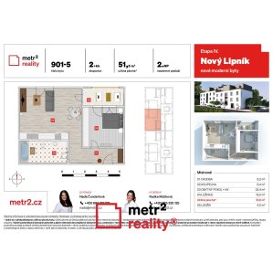 Byt 2+kk na prodej, Lipník nad Bečvou Na Výsluní, 52 m²