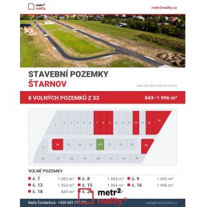 Pozemek k bydlení na prodej, Štarnov 1.081 m²